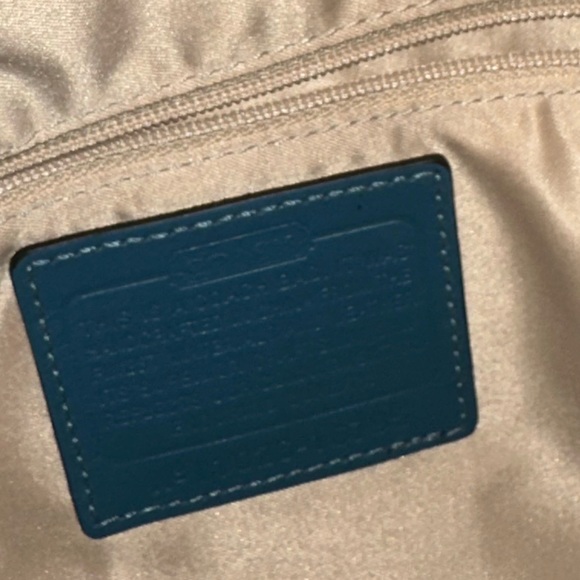 Coach Kristin Large Embossed Expandable Croc Crossbody Tote Denim Blue 16795 - Picture 14 of 16